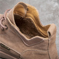 V-shaped meat powder leather boots