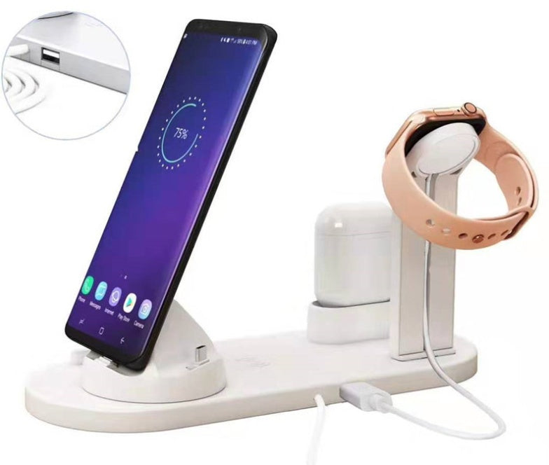 4-in-1 Wireless Charging Station for iPhone, Apple Watch & AirPods - Fast Charge Dock Stand