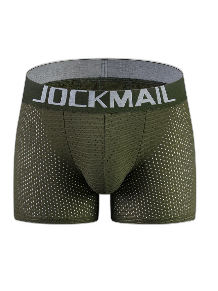 Sponge Cushion Mesh Buttock Boxer Briefs