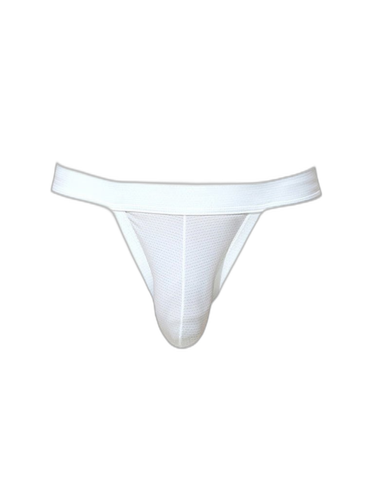 3 Pack Men's Breathable Mesh Odor-Resistant Solid Color Sexy Briefs