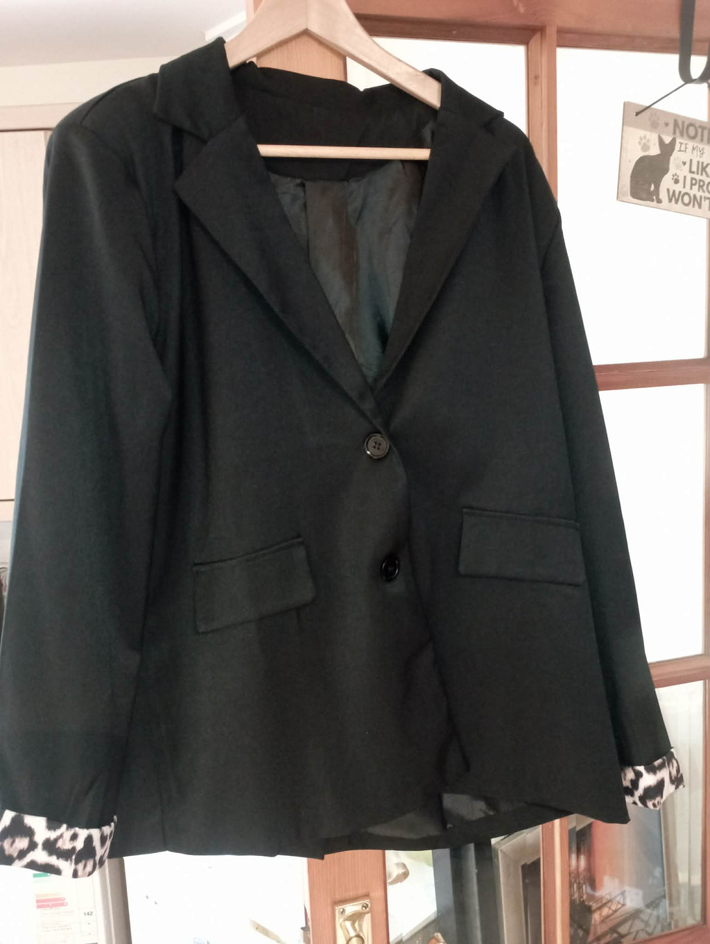 WOMEN'S BLACK XXL CASUAL SMART JACKET