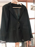 WOMEN'S BLACK XXL CASUAL SMART JACKET