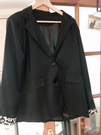 WOMEN'S BLACK XXL CASUAL SMART JACKET