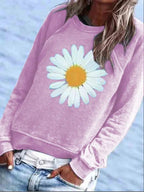 Printed daisy sweatshirt
