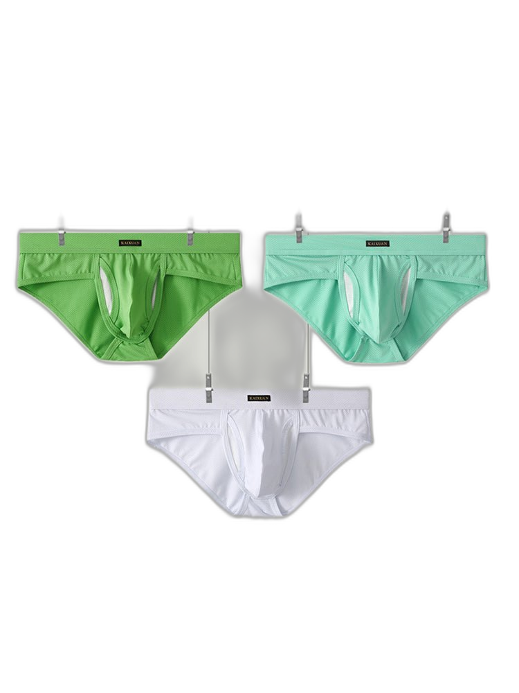 3 Pack Men's Seamless Comfort Sporty Cut Stretch Fit Briefs