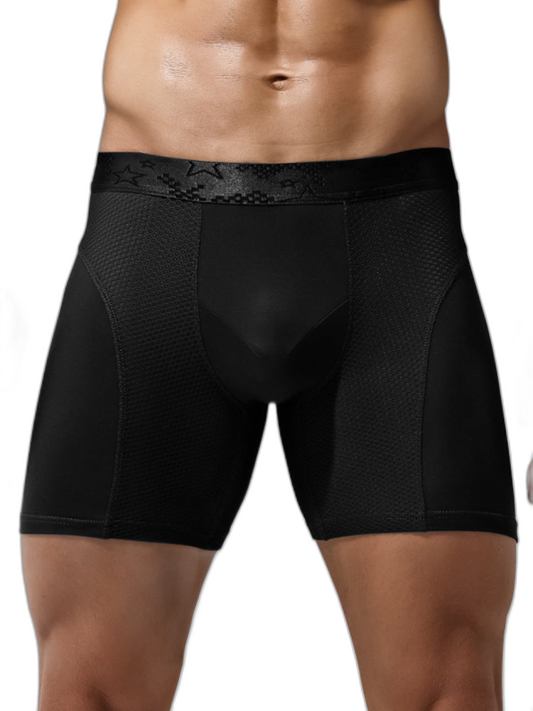 Men's Long Anti-Chafing Athletic Boxer Briefs