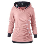 Casual fashion solid color pullover hoodie