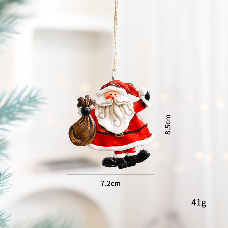 Festive Christmas Ornaments - Handcrafted Resin Gingerbread & Snowman Pendants