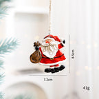 Festive Christmas Ornaments - Handcrafted Resin Gingerbread & Snowman Pendants