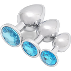 Jeweled Metal Butt Plug Set