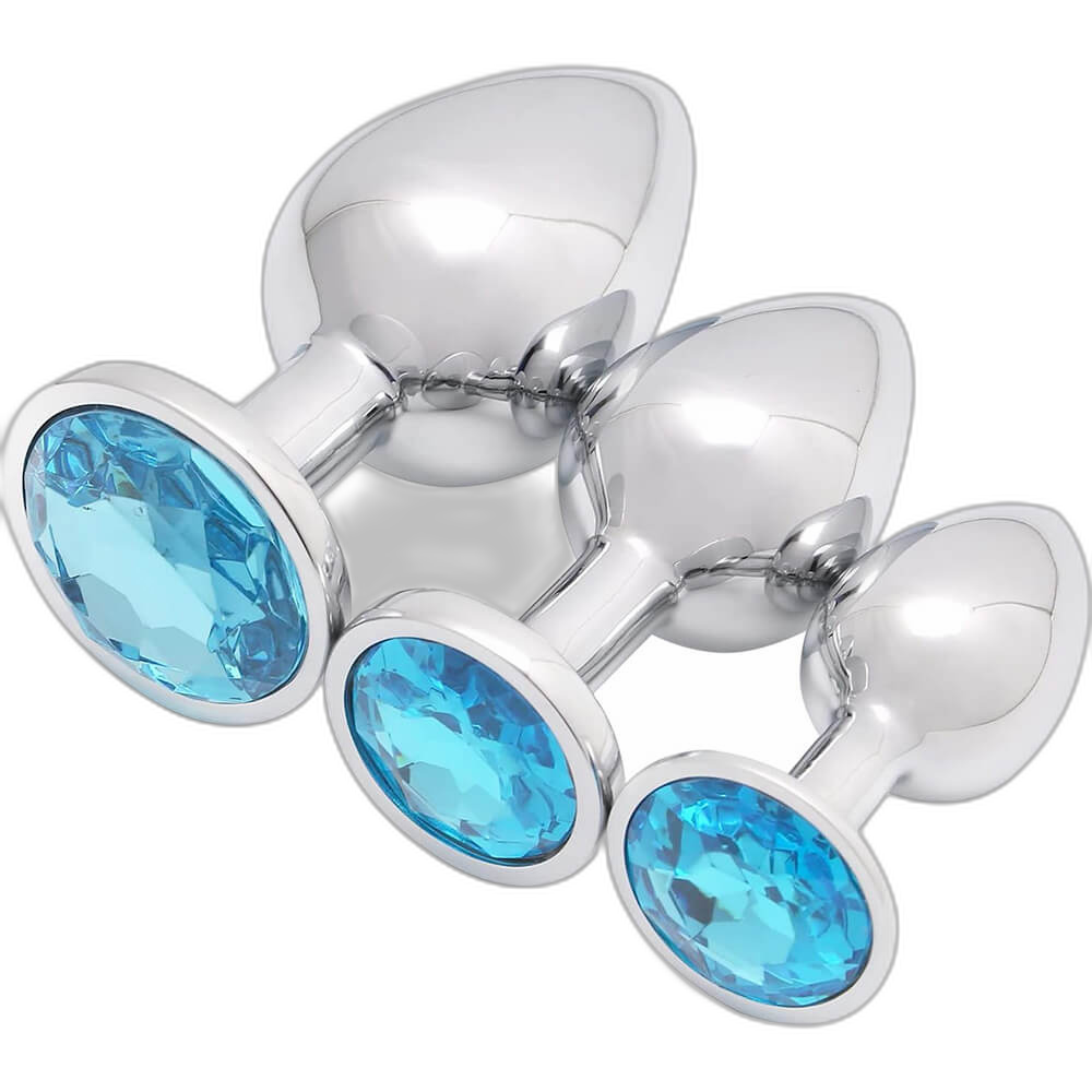 Jeweled Metal Butt Plug Set