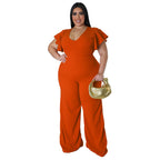 New Multi-color Lotus-leaf Women's Wide-leg Pants