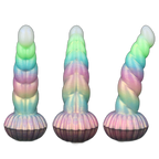 WistGlow – Fantasy Dildo – Spiral Texture & Glow-in-the-Dark Vibrating Dildo
