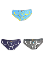 Zipper Belt Printed Cotton Pouch Briefs