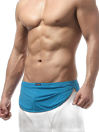 Men's Sexy Side Split  Boxers With Support Pouch