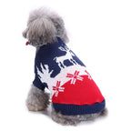 Pet Bone Stripe High Neck Christmas Sweater