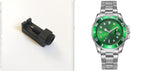 Luminous Solid Steel Strap Single Calendar Men's Watch