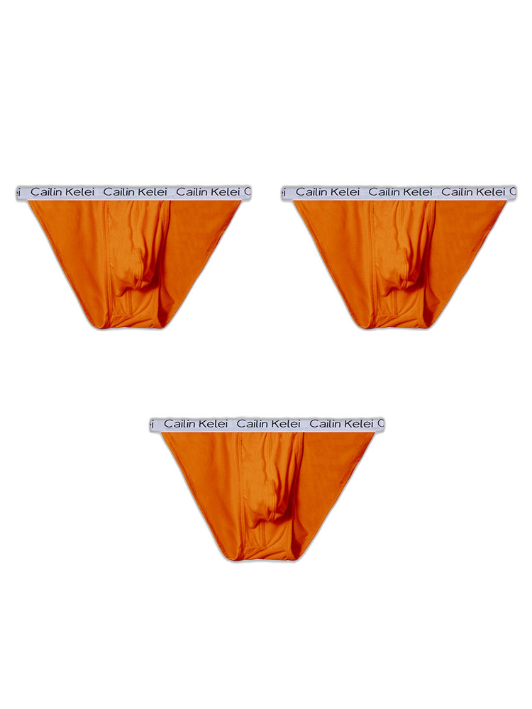 3-pack Men's Ultra Sexy Low Rise U-shaped Convex Pouch Briefs