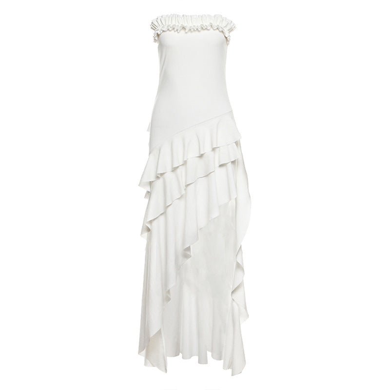 Women's Irregular Hemline Elegant And Sophisticated Tube Dress