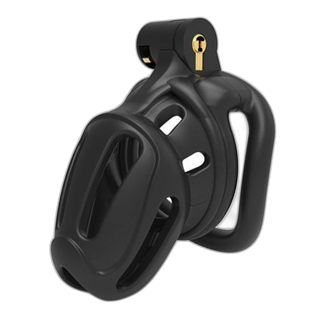 LOCK4D Armoured Bent Ring Chastity Cage