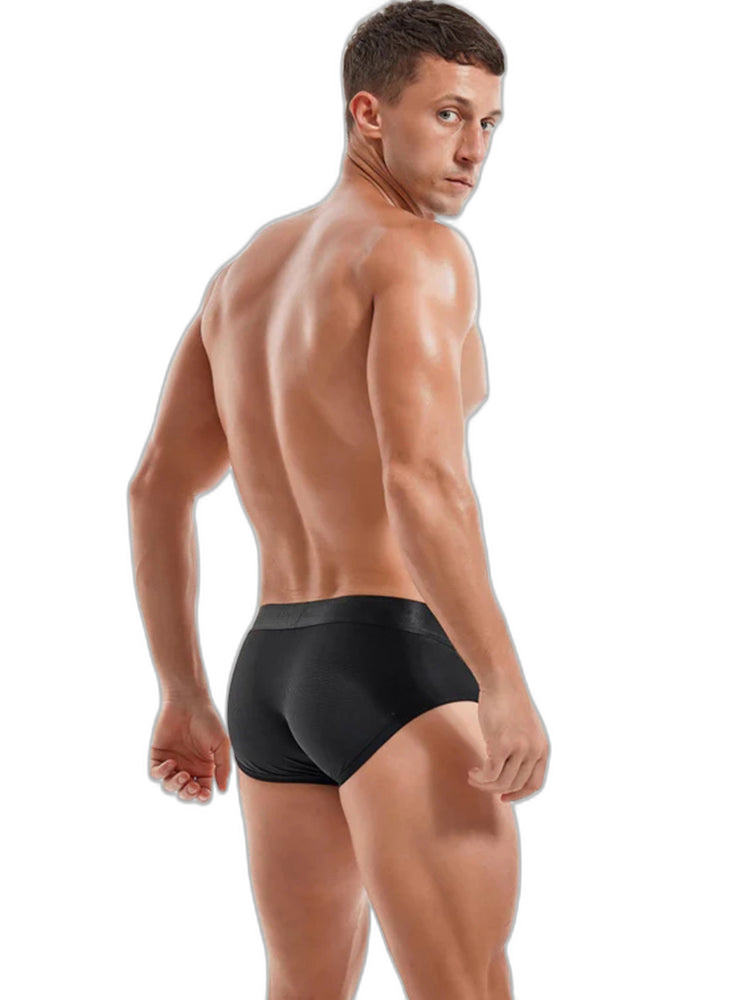 Men's Solid Color Mesh Breathable Sports Fitness Briefs