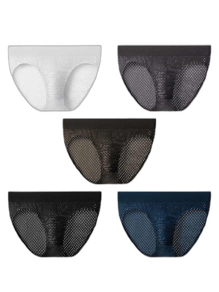 5 Pack Men’s Breathable Briefs In Mesh