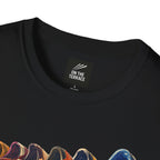 Black Multi Retro Sneaker Graphic T-Shirt - Vintage Trainer Collection Streetwear Tee