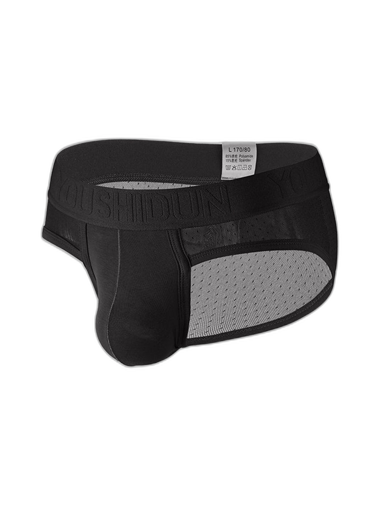 2 Pack Men's Low Rise Mesh Large Pouch U-convex Breathable Comfortable Briefs