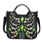 Halloween skull print handbag