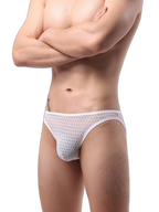 2 Pack Men's Solid-Color Checkered Briefs