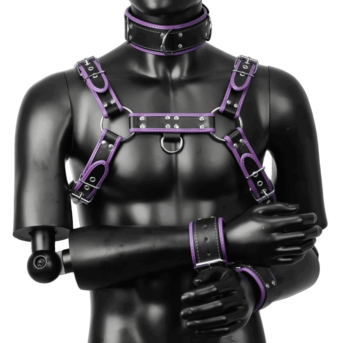Harness, Cuff, Collar Bundle Purple