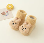 Newborn Baby Socks Terry Fleece-lined Thickened Autumn And Winter Style