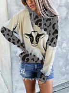 Korean style graffiti solid color loose pullover sweater