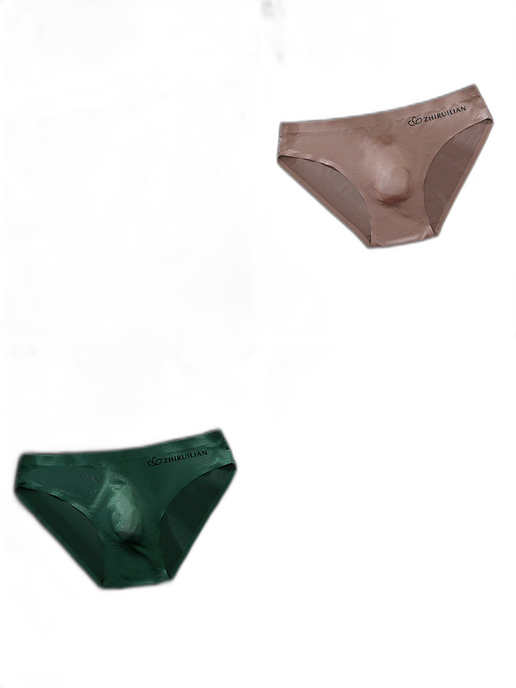 3 Pack Men's Ultra-Thin Seamless Ice Silk Cool-Touch Briefs