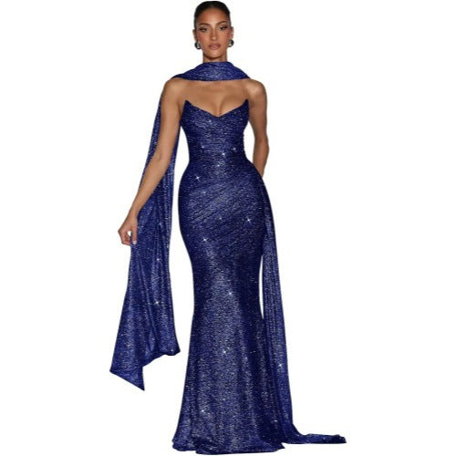 Women's Fashionable Casual Strap Sequin Dress