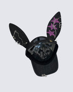 Wasteland Bunny Ear Distressed Denim Baseball Cap
