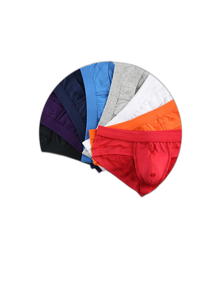 4 Pack Men's Solid Breathable Anti-Pinch Briefs