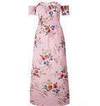 Boho style long dress women Off shoulder beach summer dresses