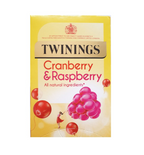Twinings Cranberry & Raspberry Fruit Tea Bags Individually Enveloped Tagged UK