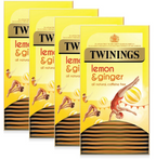Twinings Lemon & Ginger Tea Bags Individually Enveloped Tagged Healthy Sachets