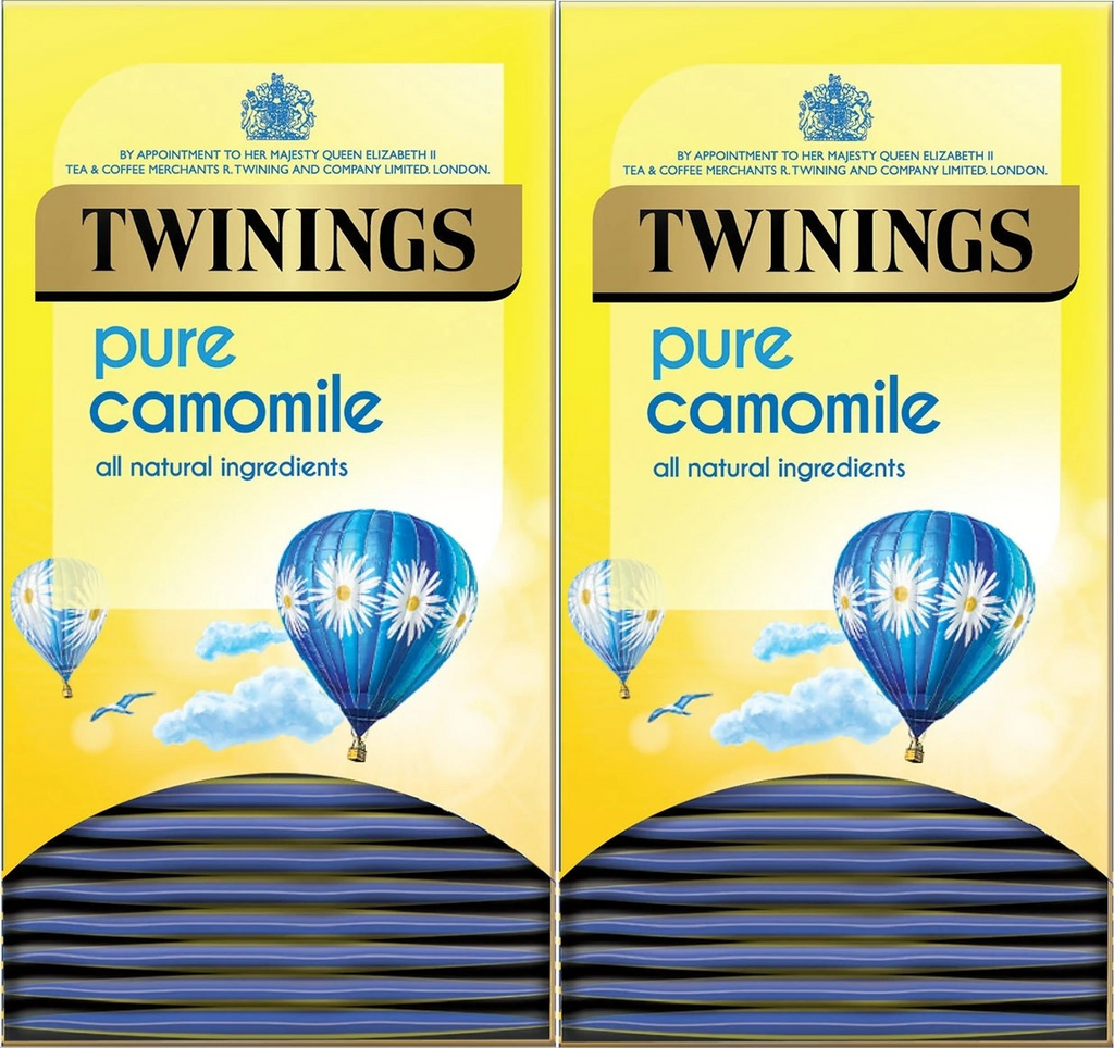 Twinings Pure Camomile Tea Bags Individually Enveloped Tagged Herbal Sachets