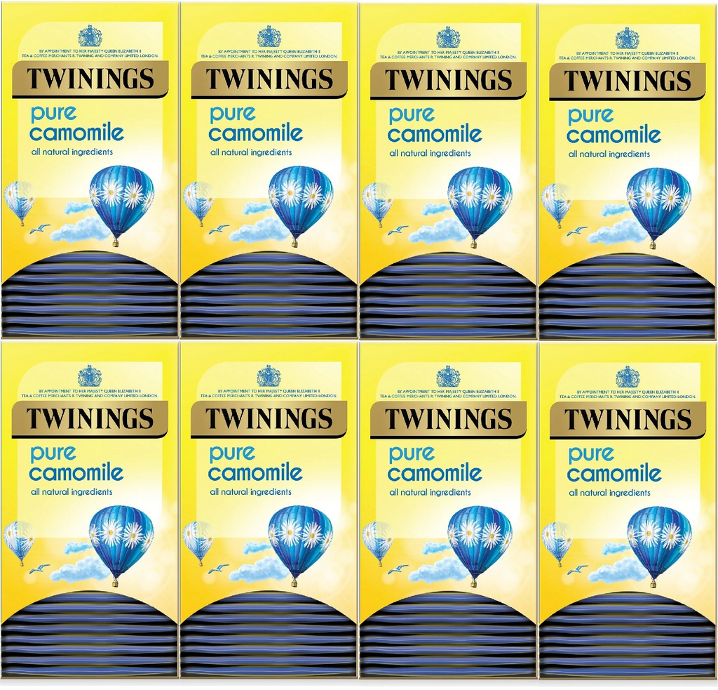 Twinings Pure Camomile Tea Bags Individually Enveloped Tagged Herbal Sachets