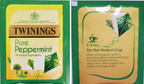 Twinings Pure Peppermint Tea Bags Individually Enveloped Tagged Herbal Sachets