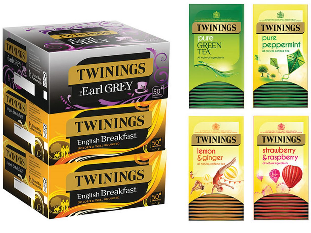 Twinings Tea Bags Individual Enveloped Tagged Customer Favourites Variety Pack