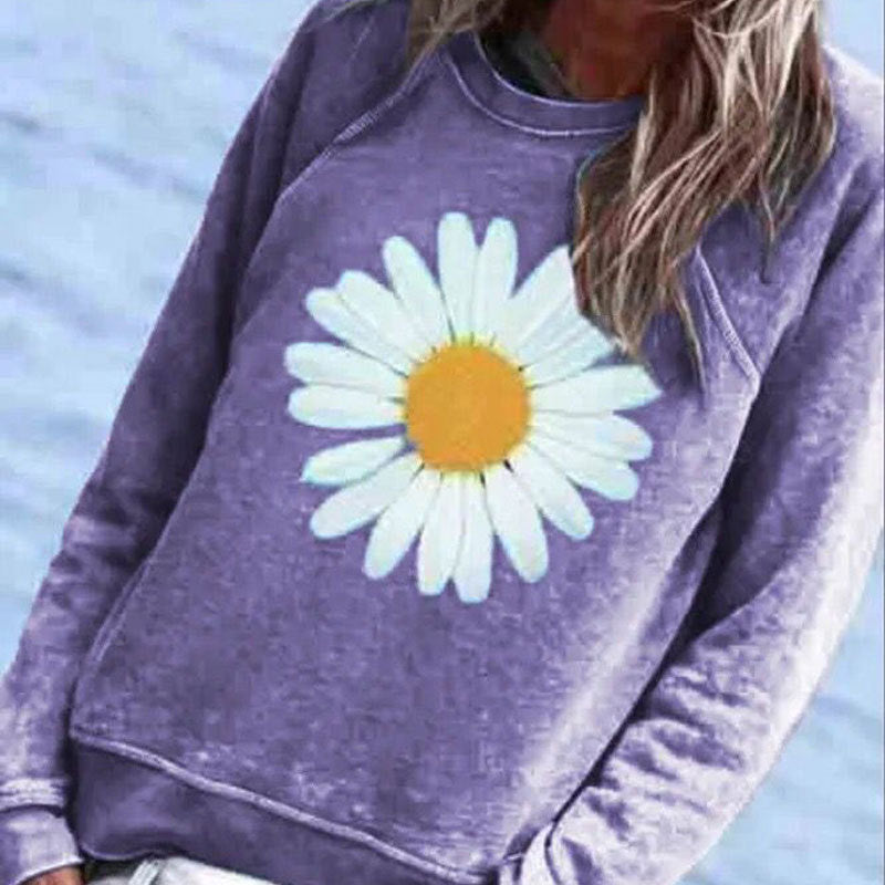 Printed daisy sweatshirt