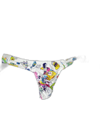 2 Pack Men's Low-Rise Sexy Print Thong