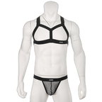 Chest Harness + Mesh Jockstrap Erotic Clubwear