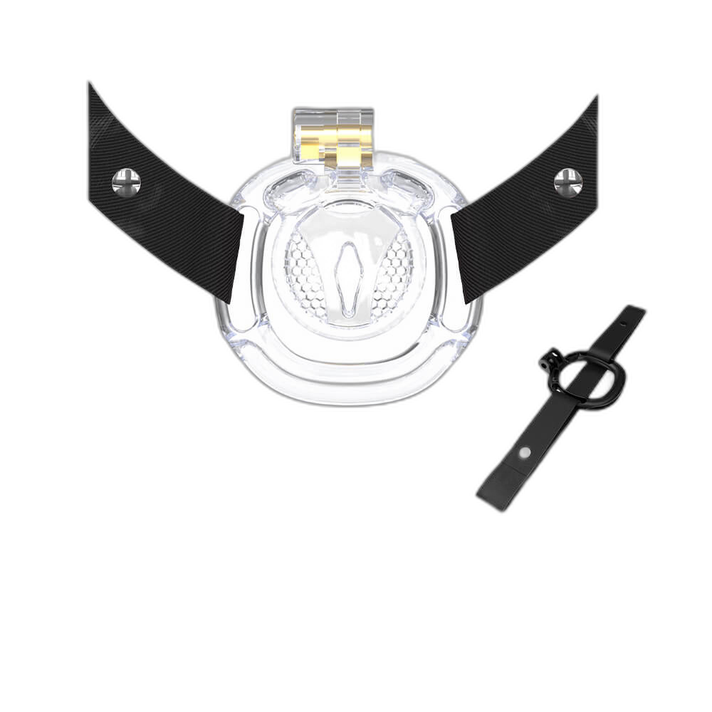 Cassian - Tiny Chastity Cage - Male Chastity Equipment - With Belt And Four Rings