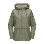 New Hooded Solid Color Trench Coat For Women