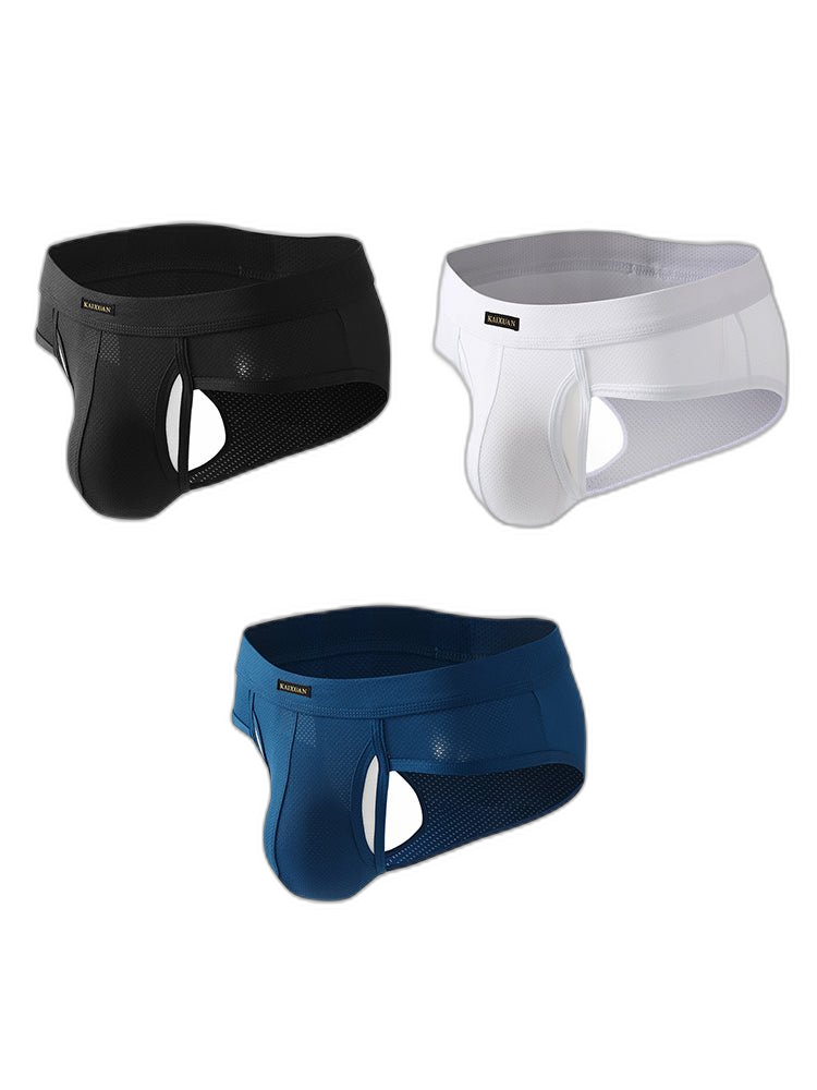 3 Pack Men's Seamless Comfort Sporty Cut Stretch Fit Briefs